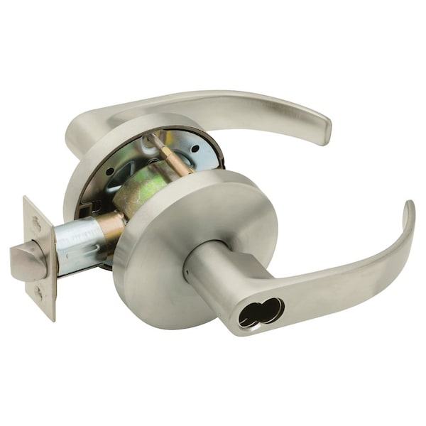 Falcon Grade 2 Entry/Office Cylindrical Lock, SFIC Prep Less Core, Quantum Lever, Standard Rose, Satin Nick W511BD Q 619 - main
